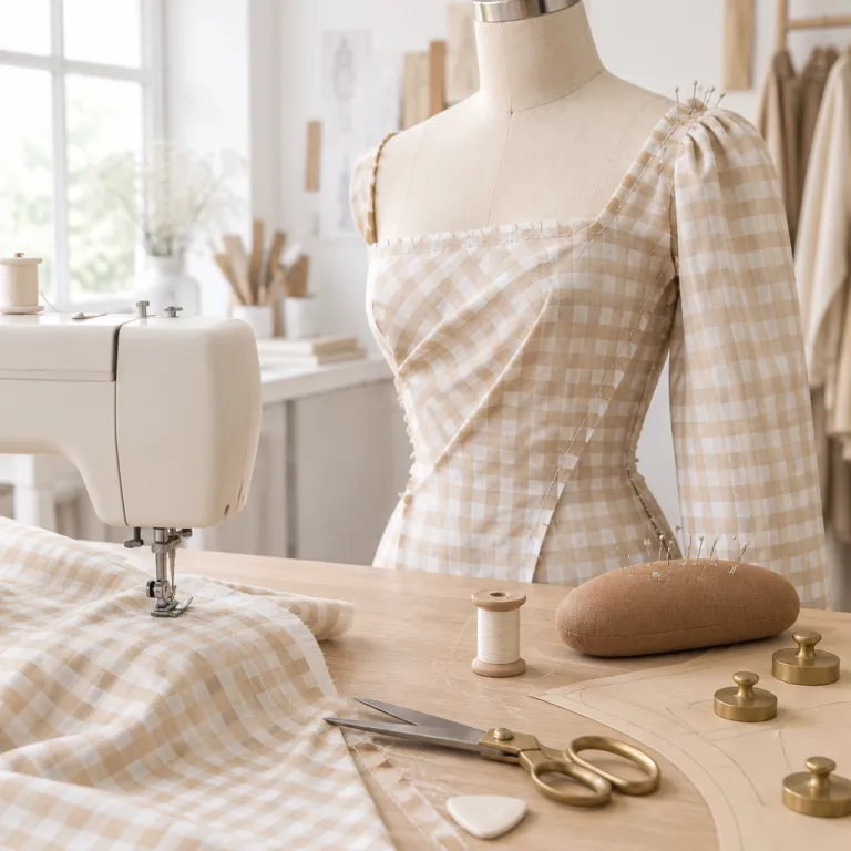 Tissu vichy en coton et lin : le classique couture qui structure vos créations haut de gamme