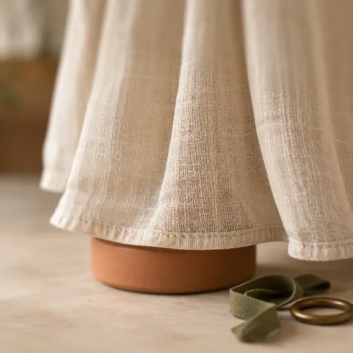 Subtilité d’un rideau en gaze de coton pour une décoration textile haut de gamme