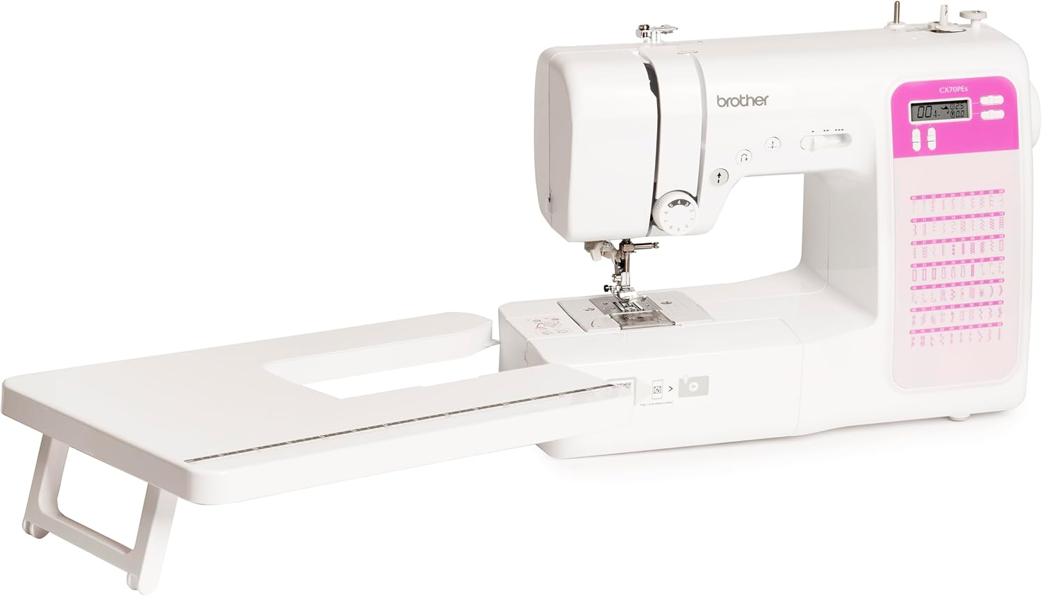 CX70PES (Nouveau Modèle) - Machine à coudre électronique avec 70 points de Couture + Table et Sac inclus New Model Pack