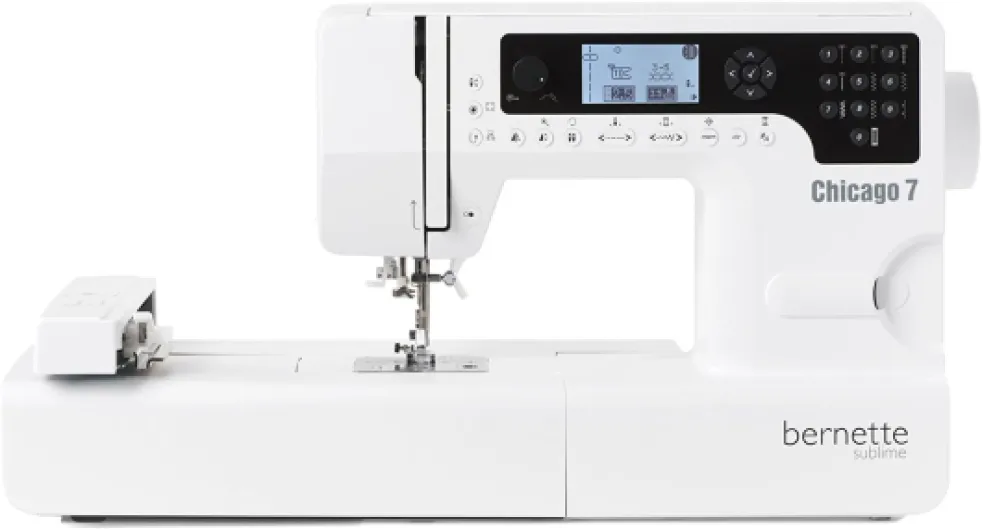 Bernina 4260366210536 Bernette Chicago 7 Machine à coudre et à broder, Blanc White-417