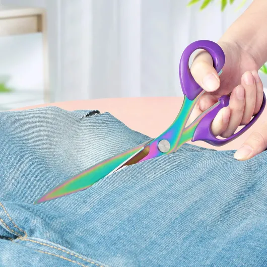 Lot de ciseaux de couture avec revêtement en titane, ensemble de ciseaux professionnels en acier inoxydable, lames ultra tranchantes