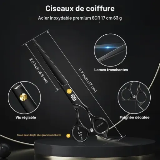 Test CIICII Kit Ciseaux Coiffure Professionnel : le set pas cher pour se couper les cheveux à la maison